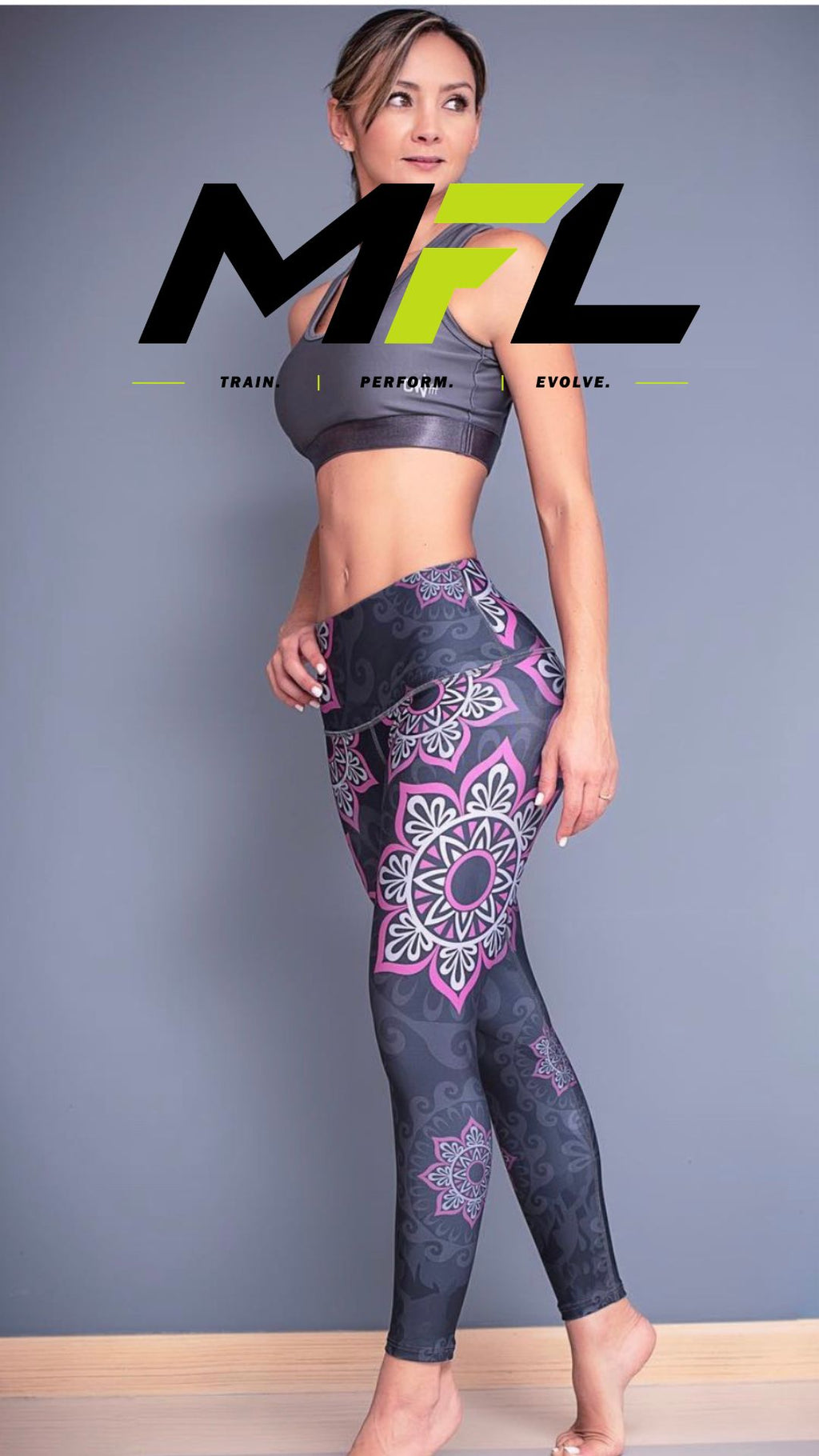 Women wearing Lotus Harmony Leggings posing sideways 
